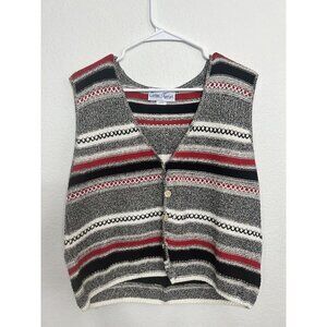 Cotton Forever Vest Size Large Black And Red